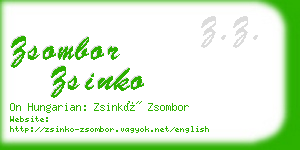 zsombor zsinko business card